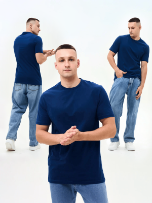 Футболка ProfLineBase (тк.Трикотаж,160), т.синий