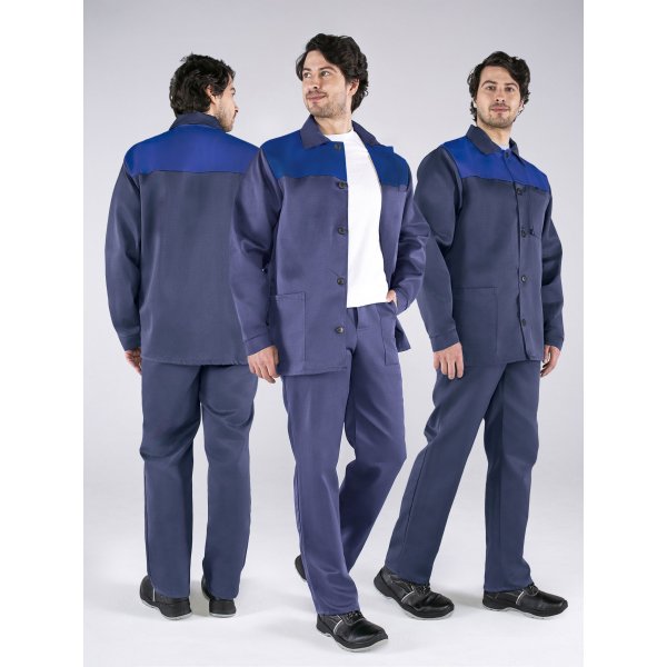 Костюм Стандарт (тк.Смесовая,210) брюки, т.синий/васильковый
