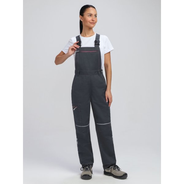 Полукомбинезон женский ProfLineSpecialist (тк.Смесовая,240), серый/розовый