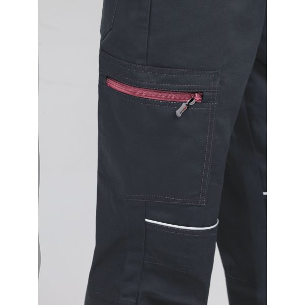 Полукомбинезон женский ProfLineSpecialist (тк.Смесовая,240), серый/розовый