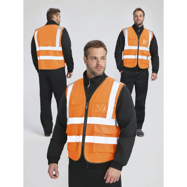 Жилет сигнальный ProfLineLeader СОП-4 (тк.Полиэфир,130), оранжевый