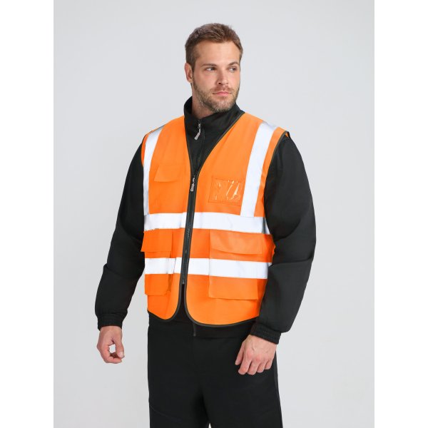 Жилет сигнальный ProfLineLeader СОП-4 (тк.Полиэфир,130), оранжевый