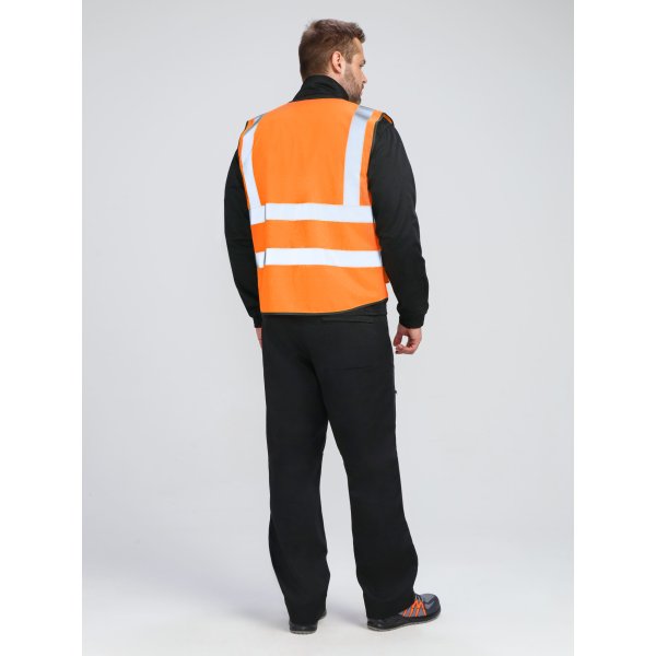 Жилет сигнальный ProfLineLeader СОП-4 (тк.Полиэфир,130), оранжевый