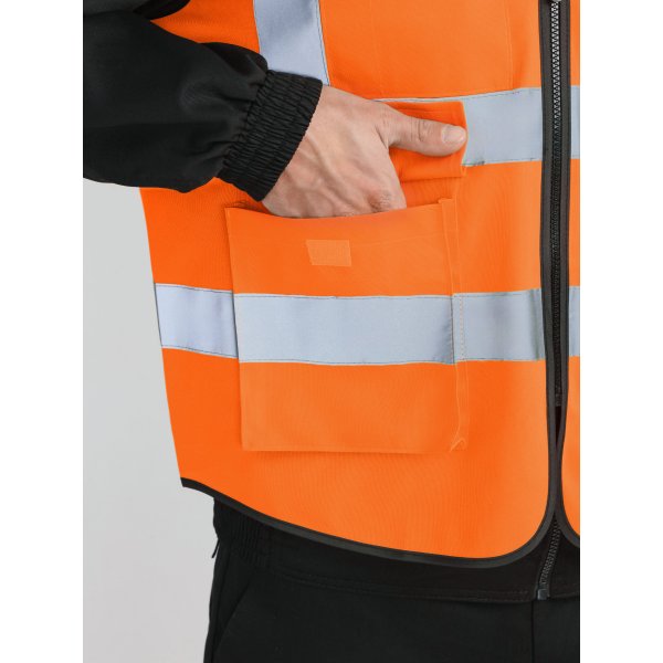 Жилет сигнальный ProfLineLeader СОП-4 (тк.Полиэфир,130), оранжевый