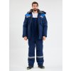 Костюм зимний Труженик-Ультра-2 СОП (тк.Смесовая,210) п/к, т.синий/васильковый
