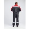 Костюм Бриготек-2 СОП (тк.Смесовая,260) п/к, т.серый/красный