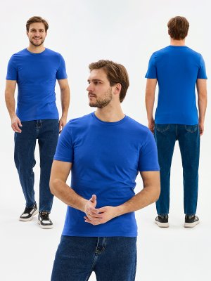 Футболка ProfLineBase (тк.Трикотаж,160), васильковый