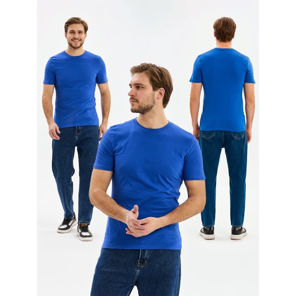 Футболка ProfLineBase (тк.Трикотаж,160), васильковый