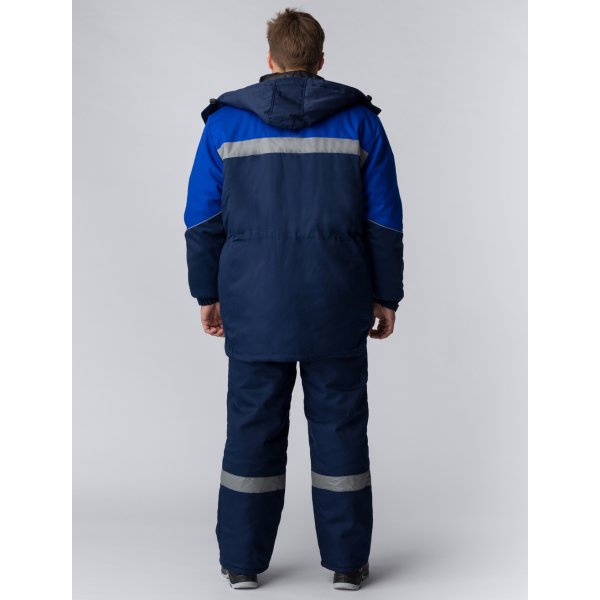 Костюм зимний Сибер СОП (тк.Балтекс,210) п/к, т.синий/васильковый