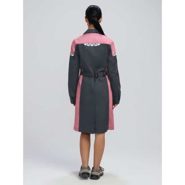 Халат женский ProfLineSpecialist (тк.Смесовая,240), серый/розовый