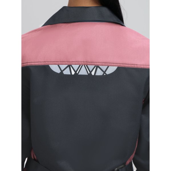 Халат женский ProfLineSpecialist (тк.Смесовая,240), серый/розовый