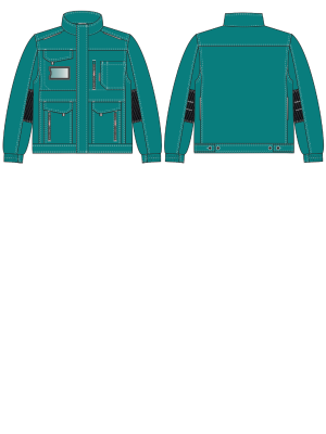 Куртка ProfLineSpecialist (тк.РипСтоп,240), циан/черный