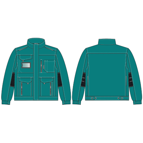 Куртка ProfLineSpecialist (тк.РипСтоп,240), циан/черный