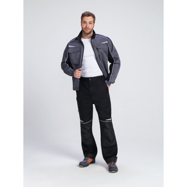 Костюм ProfLineSpecialist-1 (тк.Смесовая,240) брюки, серый/черный