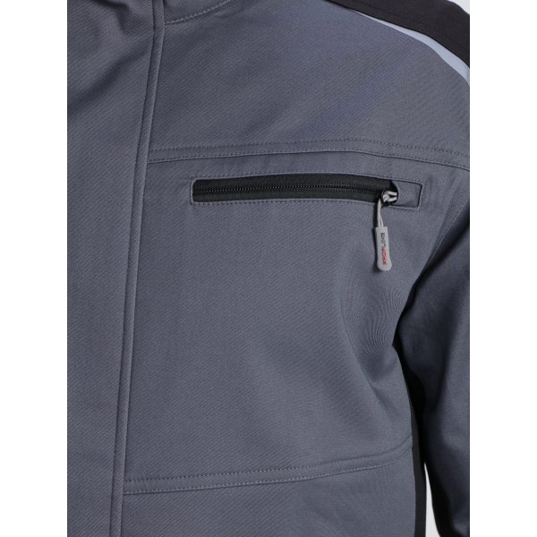 Костюм ProfLineLeader-1 (тк.Хлопок/Спандекс,260) брюки, серый/черный