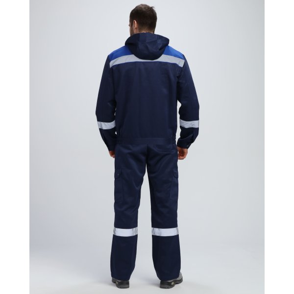 Костюм Нейч-2 СОП с капюшоном (тк.Смесовая,210) п/к, т.синий/васильковый