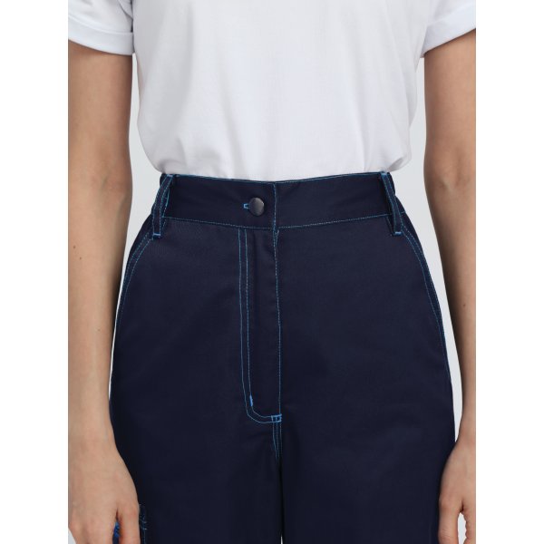 Брюки женские ProfLineSpecialist (тк.Смесовая,240), т.синий/васильковый