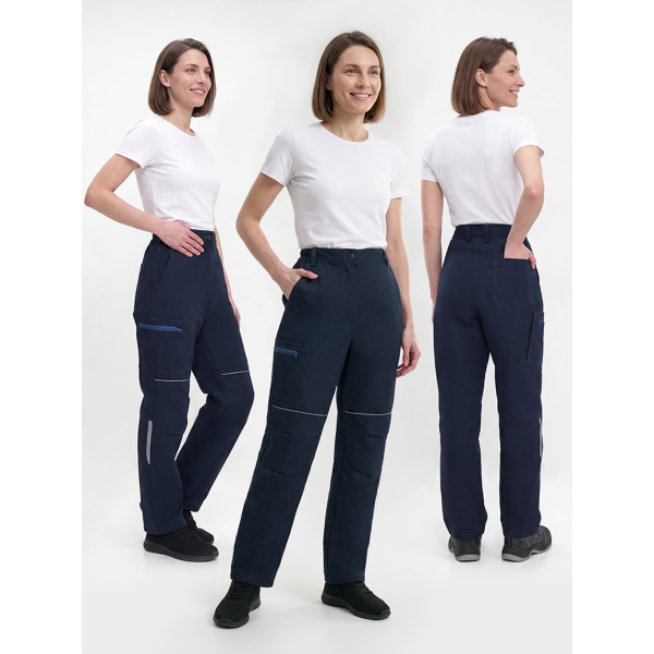Брюки женские ProfLineSpecialist (тк.Смесовая,240), т.синий/васильковый