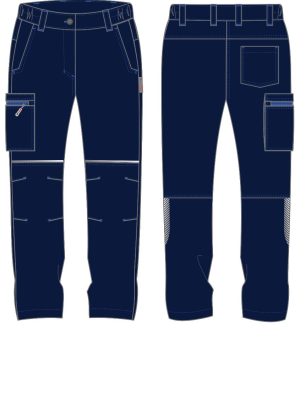 Брюки женские ProfLineSpecialist (тк.Смесовая,240), т.синий/васильковый