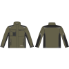 Куртка ProfLineLeader (тк.Хлопок/Спандекс,260), хаки/черный
