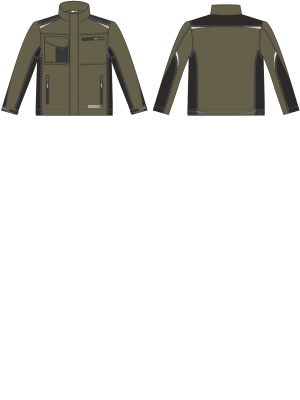 Куртка ProfLineLeader (тк.Хлопок/Спандекс,260), хаки/черный