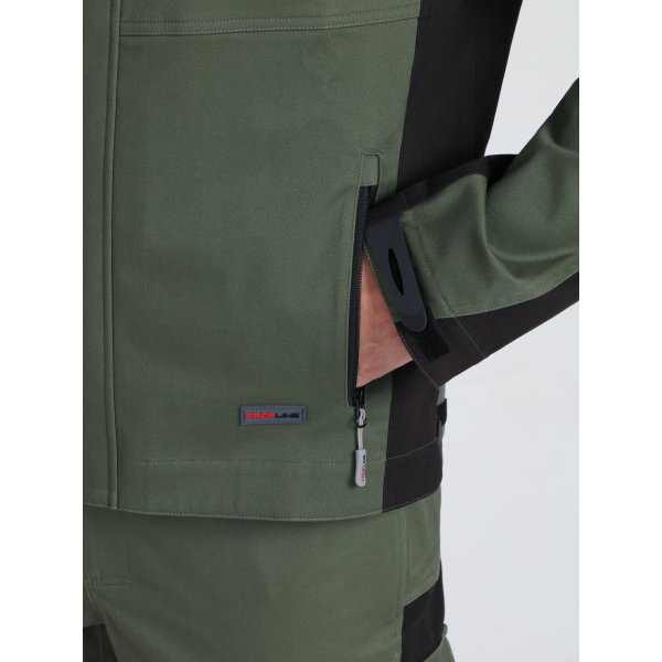 Куртка ProfLineLeader (тк.Хлопок/Спандекс,260), хаки/черный