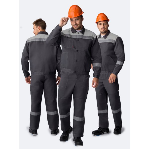 Костюм Лигор-2 СОП У. (тк.Смесовая,210) п/к, т.серый/св.серый