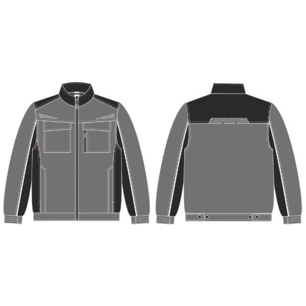 Куртка ProfLineSpecialist (тк.Смесовая,240), серый/черный