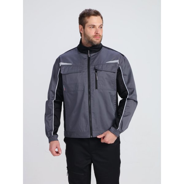 Куртка ProfLineSpecialist (тк.Смесовая,240), серый/черный