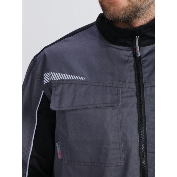 Куртка ProfLineSpecialist (тк.Смесовая,240), серый/черный