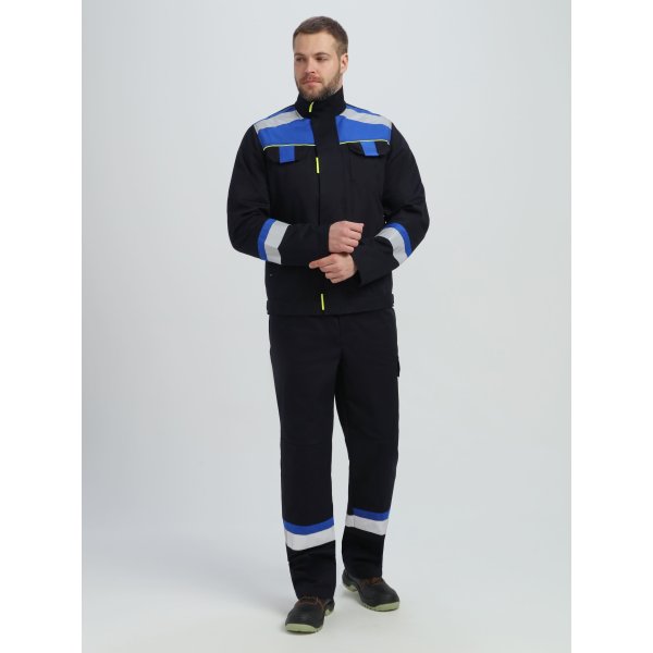 Костюм Бостон (тк.Саржа,320) брюки, т.синий/васильковый