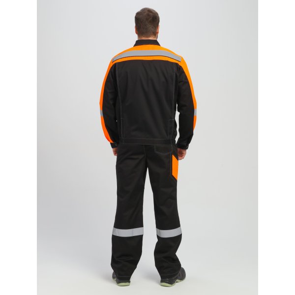 Костюм Виват-2 Премиум CH МВО (тк.Смесовая,240) п/к, черный/оранжевый