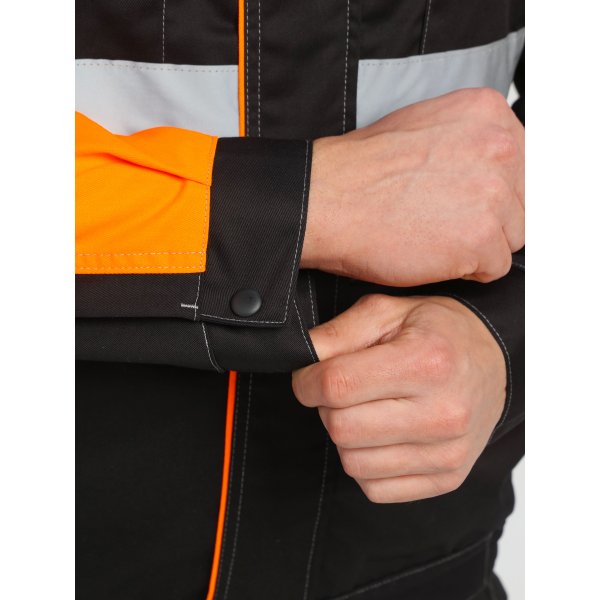 Костюм Виват-2 Премиум CH МВО (тк.Смесовая,240) п/к, черный/оранжевый