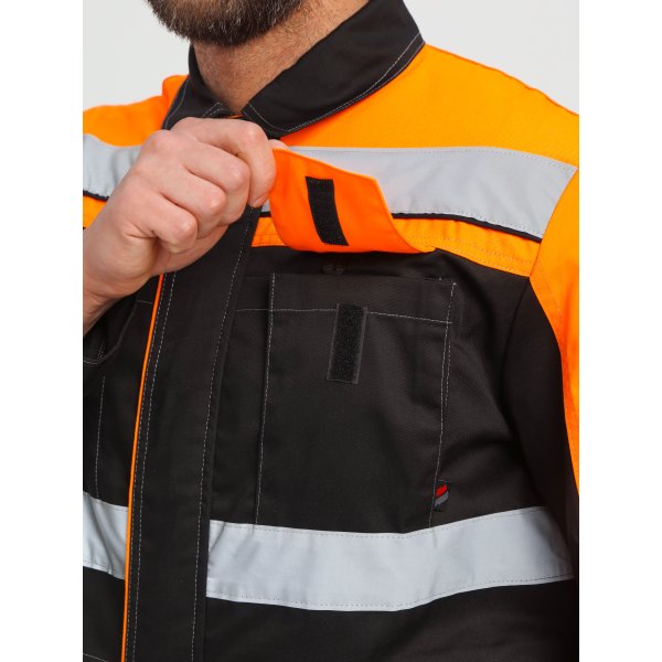 Костюм Виват-2 Премиум CH МВО (тк.Смесовая,240) п/к, черный/оранжевый