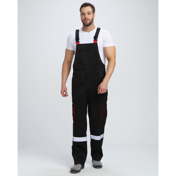 Костюм Нейч-2 СОП с капюшоном (тк.Смесовая,210) п/к, черный/красный