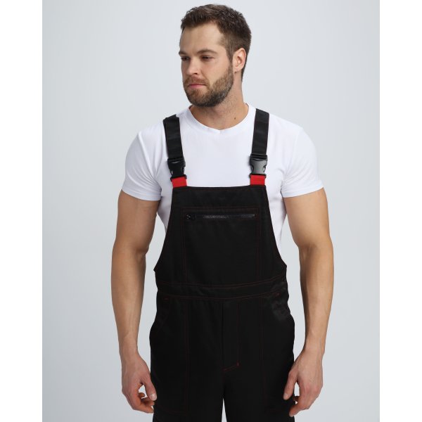 Костюм Нейч-2 СОП с капюшоном (тк.Смесовая,210) п/к, черный/красный