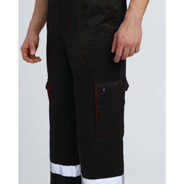 Костюм Нейч-2 СОП с капюшоном (тк.Смесовая,210) п/к, черный/красный