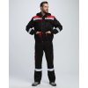 Костюм Титан-2 СОП с капюшоном CH (тк.Смесовая,210) п/к, черный/красный
