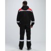 Костюм Титан-2 СОП с капюшоном CH (тк.Смесовая,210) п/к, черный/красный