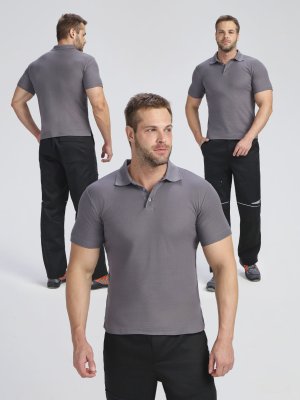 Рубашка поло ProfLineBase (тк.Пике,180), серый
