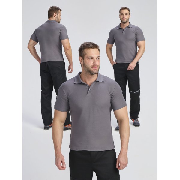 Рубашка поло ProfLineBase (тк.Пике,180), серый
