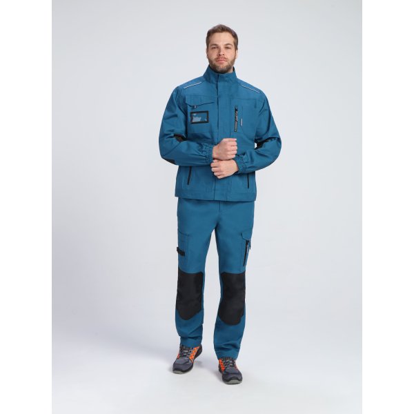 Костюм ProfLineSpecialist-2 (тк.РипСтоп,240) п/к, циан/черный