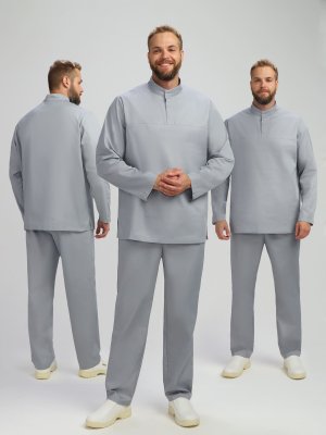 Костюм мужской ХАССП-Стандарт NEW (тк.Смесовая,160), серый