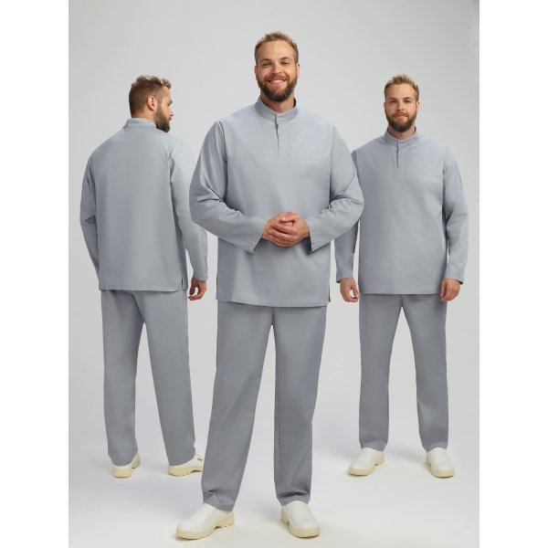 Костюм мужской ХАССП-Стандарт NEW (тк.Смесовая,160), серый