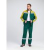 Костюм Бриготек-1 СОП (тк.Смесовая,260) брюки, зеленый/желтый