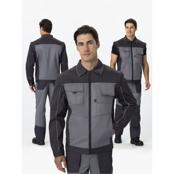 Куртка-трансформер Лидер IMP (тк.Смесовая,240), т.серый/св.серый