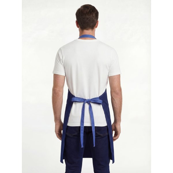 Фартук с грудкой Модеринт (тк.Смесовая,210), т.синий/васильковый