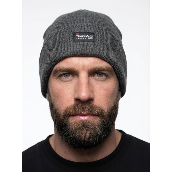 Шапка утепленная ProfLineSpecialist (Акрил), т.серый