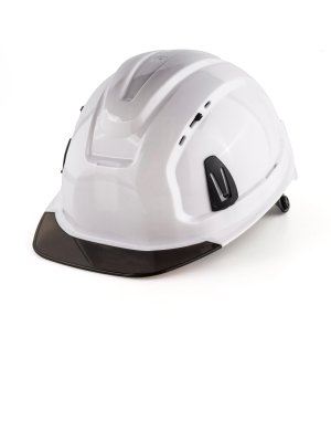 Каска защитная СОМЗ-80 Абсолют Престиж RAPID белая, серый козырёк, 783717