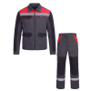 Костюм ProfLineBase-1 (тк.Твил,210) брюки, т.серый/черный/красный